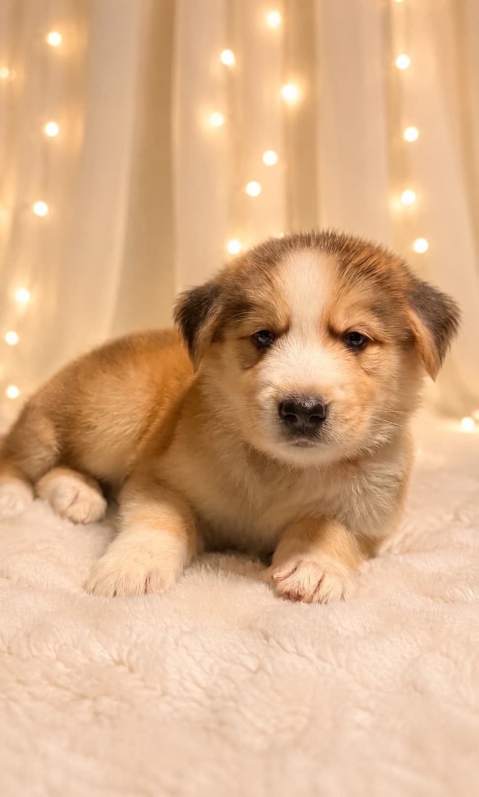 Goberian puppy Pumpkin — a Golden Husky mix (Golden Retriever × Siberian Husky) raised near Tampa, Central Florida